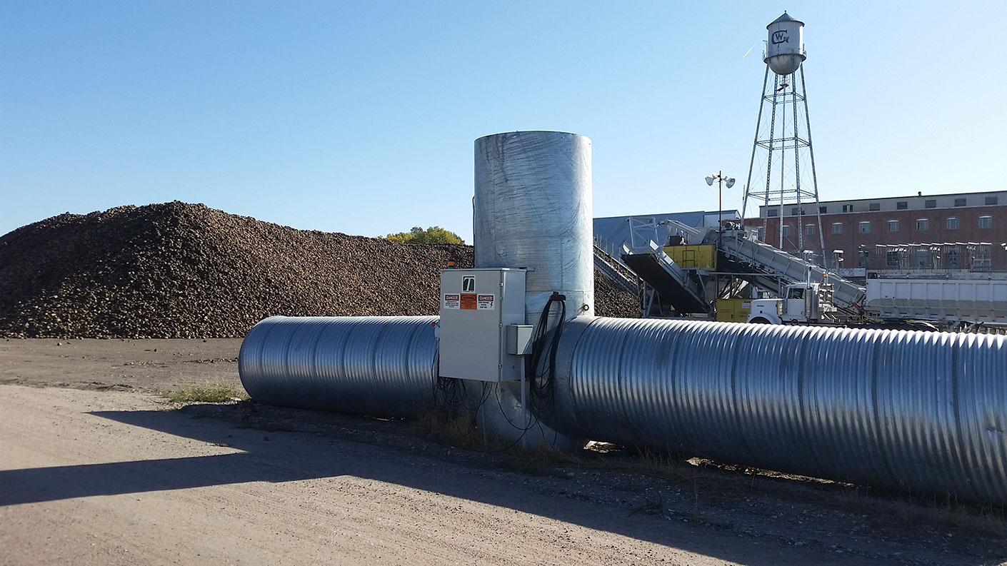 sugar beet pile ventilation